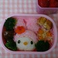 seramizu's cooksnap of when they made ピンクが可愛い！マイメロ弁当！キャラ弁♪.