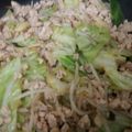 hatotokei's cooksnap of when they made 安い☆簡単★温玉のせキャベツそぼろ丼♬.