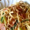 かおかおかおまん's cooksnap of when they made ほうれん草とベーコンの和風パスタ♡.