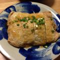 よこしまベイベ's cooksnap of when they made 油揚げにもやしと鶏肉つめちゃいました♪.