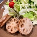 ちなつまま's cooksnap of when they made ◉レンコンの鶏ひき肉はさみ揚げ.