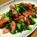 ＊m3＊'s cooksnap of when they made 簡単！菜の花とベーコンのにんにく炒め.