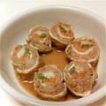 オナカイッパイ's cooksnap of when they made ひき肉の油揚げ巻き♪.