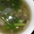 あかぷり's cooksnap of when they made １０分で！ニラと舞茸の中華スープ♪.