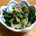 mc姫's cooksnap of when they made ほうれん草とモヤシのナムル.