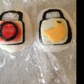 sweetpapa's cooksnap of when they made 仮面ライダーガイム☆キャラ弁ロックシード.
