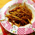 komutatata's cooksnap of when they made イカゲソとごぼうエリンギの甘辛きんぴら.