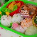 ruruchirin's cooksnap of when they made イモムシ♪キャラ弁.