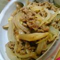 がききっき's cooksnap of when they made お酢かけて☆玉ねぎとひき肉の炒めもの.