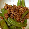 みずたぬき's cooksnap of when they made ピリ辛☆スナップエンドウの肉味噌炒め.