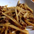 JUNCONIQ's cooksnap of when they made ひき肉と新じゃがのピリ辛炒め.