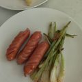 ラリー＆サラ's cooksnap of when they made 夏バテに、島らっきょうとウインナー炒め.