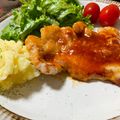 クックDGCFO3☆'s cooksnap of when they made トンテキ風ポークチャップdeワンプレート.