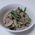 ねねぽこ's cooksnap of when they made 小松菜と豚肉にイカもＩＮ！！オイマヨ炒め.