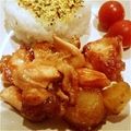 ～chi～'s cooksnap of when they made 鶏むね肉とサツマイモの揚げ焼き煮！.