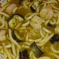 スティッチ姉妹's cooksnap of when they made グリーンカレーフォー（カレーうどん）.