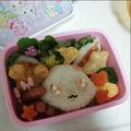 みうりこのママ's cooksnap of when they made キャラ弁当☆ジュエルペット☆ルビー弁当.