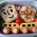 achakoxx's cooksnap of when they made キャラ弁☆しょくぱんまん!!電車にのる.
