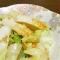 しゃちこけん's cooksnap of when they made ダブルでゴマ!!白菜とちくわのゴマ和え.