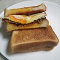 いろちゃん's cooksnap of when they made 朝の定番ベーコンエッグサンド.