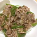 ゆうたんママちゃん's cooksnap of when they made 和風チンジャオロース風丼.
