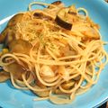 buleplanet's cooksnap of when they made 簡単！茄子のコンソメパスタ.