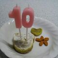 himemam♪'s cooksnap of when they made ☆愛犬用♪簡単☆誕生日ケーキ❤☆。♪.