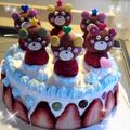 梨の華's cooksnap of when they made ケーキの飾りに☆くまさん.