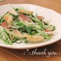 矢切のねぎちゃん's cooksnap of when they made 水菜とエリンギのマヨ炒め.