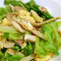 はっすぅ♪'s cooksnap of when they made 春キャベツとエリンギのふんわり卵.