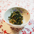 バカリャウ's cooksnap of when they made ふきの葉と油揚げと小えびの小鉢.