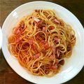 くーーーーちゃん's cooksnap of when they made 納豆とベーコンの和風パスタ♡.
