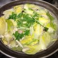 okapico's cooksnap of when they made 白菜と鶏挽肉の旨味スープ鍋.