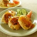 ちょこ０１７'s cooksnap of when they made ☆秋鮭の照り焼きつくね (゜))<<.