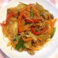 みんとこ's cooksnap of when they made キムチ、牛肉、韮、野菜のチャプチェ.