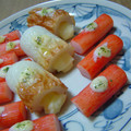 かき氷's cooksnap of when they made 美味い♪ちくわとかにかまのマヨチーズ焼き.