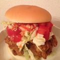 mamicoroxx's cooksnap of when they made バンズも手作り☆ジューシーチキンバーガー.