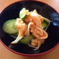 いーゆいーみ's cooksnap of when they made 鶏皮ときゅうりのコチュポン和え❀.