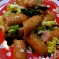 わたるんママ's cooksnap of when they made ほうれんそうとウインナーの炒め物.