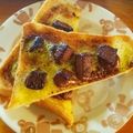 ♡Chiemi♡'s cooksnap of when they made おやつトースト☆抹茶ラテ＋チョコ.