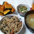 くろとちこ's cooksnap of when they made めんつゆで♪ひじきの炊き込みご飯.