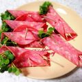 清水の小政's cooksnap of when they made かいわれ＆チーズのソフトサラミ巻.