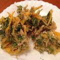 ｒｕｒｉｎｅ's cooksnap of when they made 人参の葉っぱ　DE かき揚げ♪♪　.