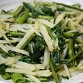 ミワプウ's cooksnap of when they made ジャガイモと空心菜のシャキシャキ炒め.
