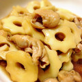 aerino28's cooksnap of when they made ちくわぶと鶏皮の甘辛煮.