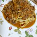 あまあま's cooksnap of when they made ラム肉で♡ラム肉のミートソースパスタ.