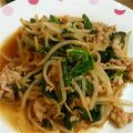ペコちゃん☆彡's cooksnap of when they made もやしとほうれん草の蒸し豚.