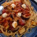 ヨシヨッシー's cooksnap of when they made なすべーコンモッツァレラのトマトパスタ.