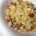 yummy?'s cooksnap of when they made ♪ウィンナーとあげ玉のチャーハン♪.