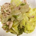 浩次ｗ's cooksnap of when they made 豚肉とアスパラの塩にんにく炒め.